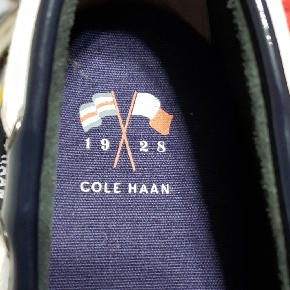 Cole haan navy blue patent leather boat shoes - Picture 7 of 8